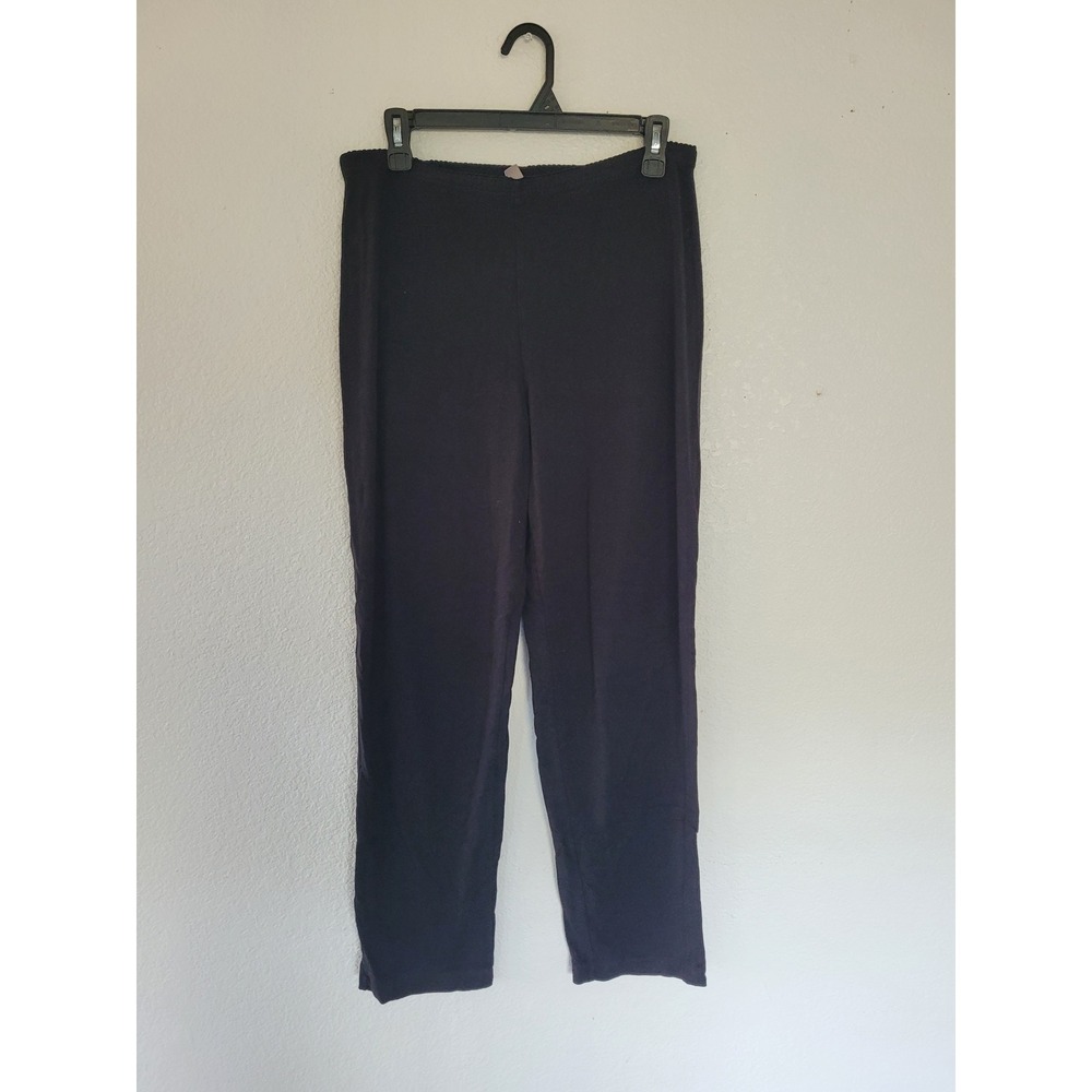 J. Jill Black Stretch Pants Women's Size Medium Elastic Waist Pull On #21